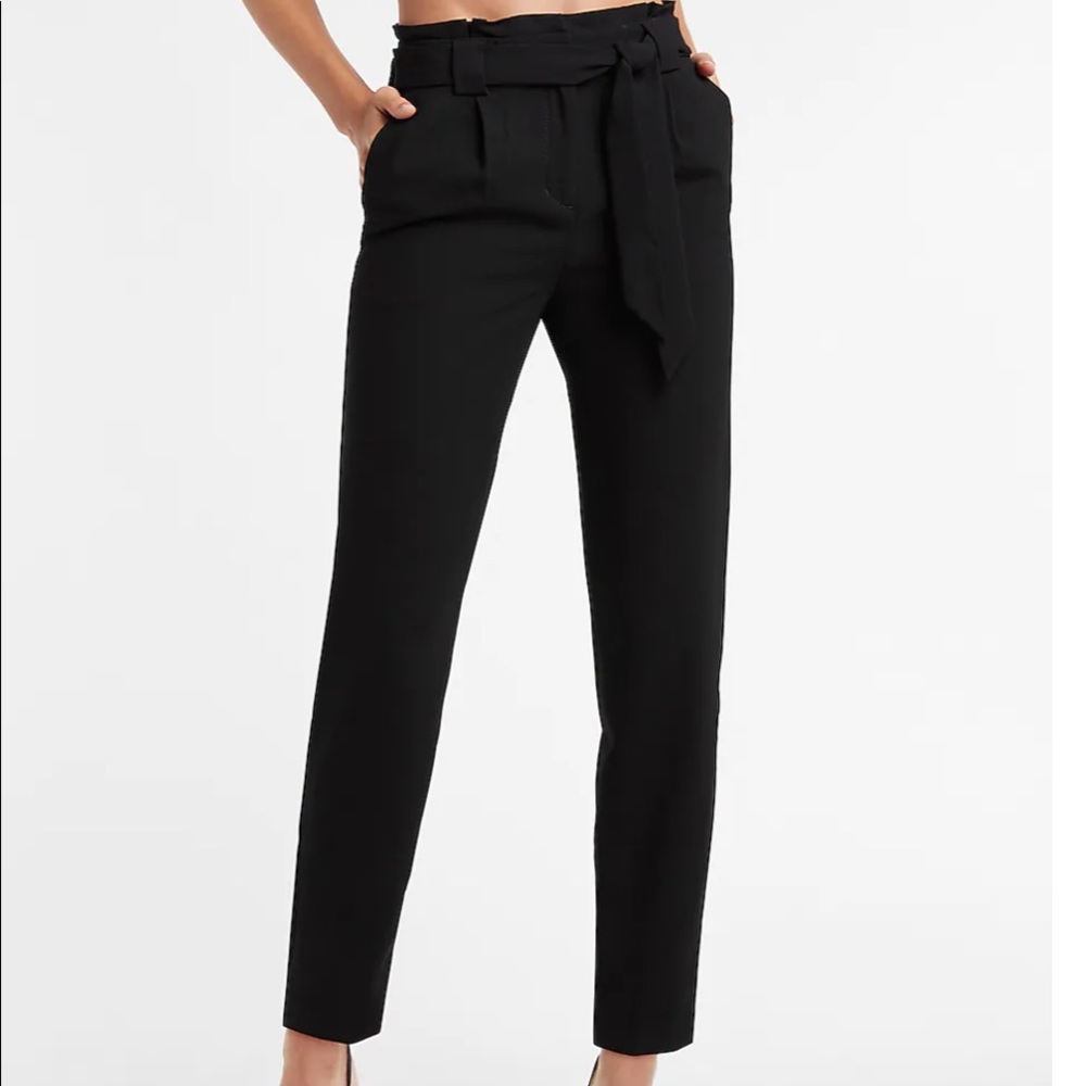 Express Size 6 Paper Bag style dress pants in Navy